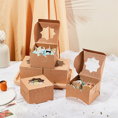 Individual Kraft Paper Cake Box BAKE-FH0001-02B-1