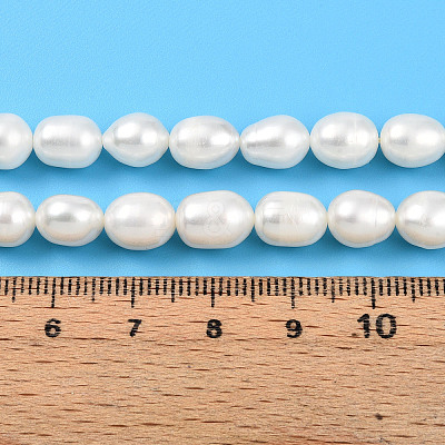 Natural Cultured Freshwater Pearl Beads Strands PEAR-N012-07Y-01-1