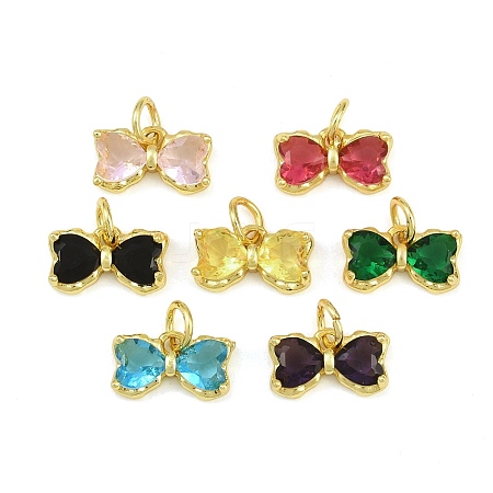 Brass Glass Pendants KK-K340-48G-1