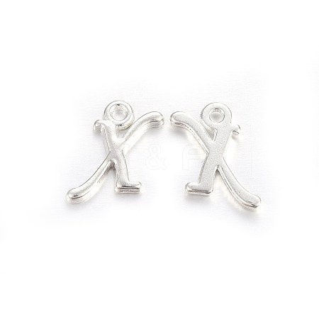 Silver Color Plated Alloy Letter Pendants LS-PALLOY-J718-01S-X-1
