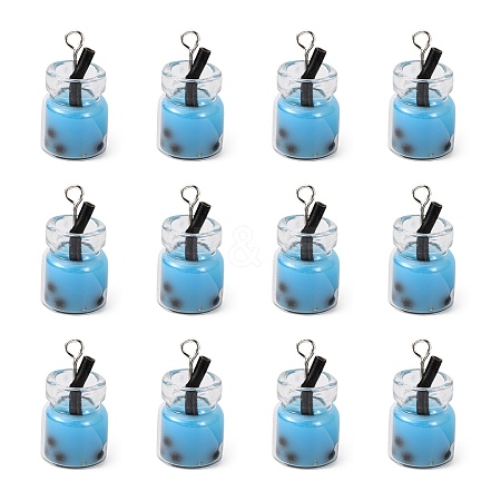 Glass Bottle Pendants CRES-S359-01C-1