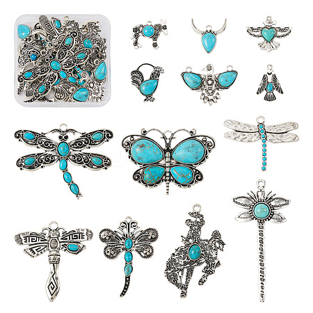 13pcs 13 style Tibetan Style Alloy Pendants FIND-TA0002-36-1