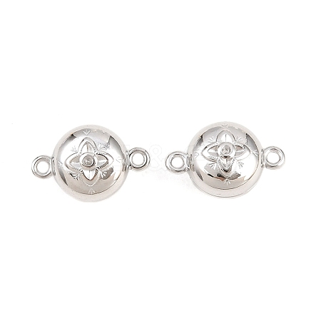 304 Stainless Steel Magnetic Clasps with Loops STAS-P452-04E-P-1