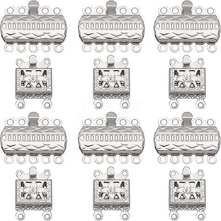 Unicraftale 316 Stainless Steel Box Clasps STAS-UN0014-15P-1