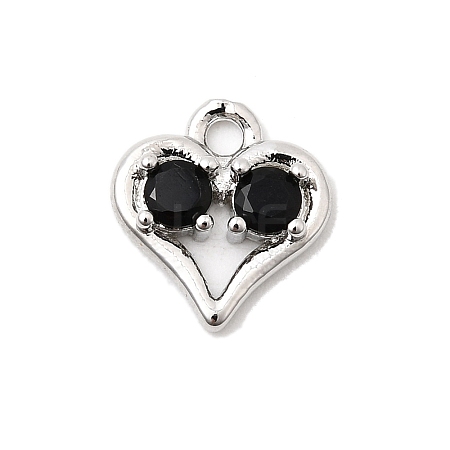 Brass Micro Pave Cubic Zirconia Pendants KK-L258-11P-04-1