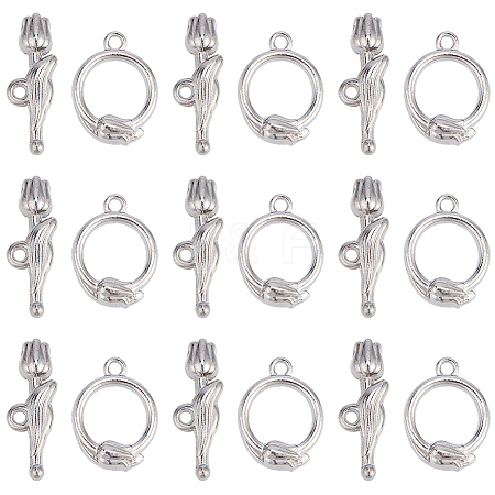 10Pcs 304 Stainless Steel Toggle Clasps STAS-SC0010-67-1