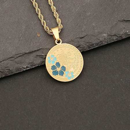 Stainless Steel Enamel Necklace PW23033141126-1