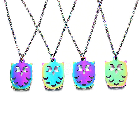 201 Stainless Steel Pendants Necklaces LS-NJEW-S105-JN641-1
