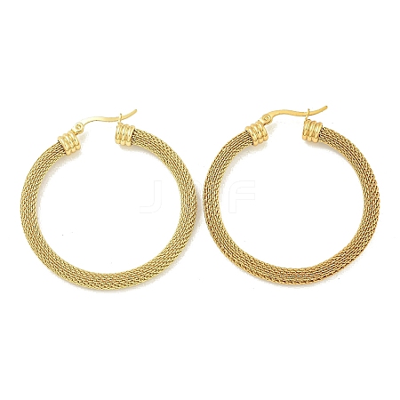 PVD Vacuum Plating 304 Stainless Steel Hoop Earrings for Women EJEW-G401-05C-G-1