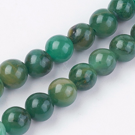 Natural African Jade Beads Strands G-F560-4mm-B01-1