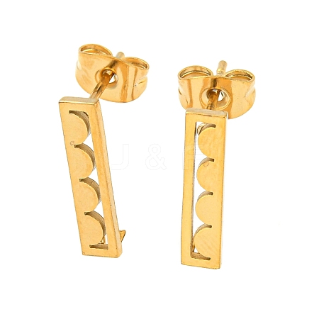 Ion Plating(IP) 304 Stainless Steel Stud Earring Findings STAS-H180-12G-1
