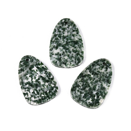 Natural Green Spot Jasper Pendants G-Q601-38F-1