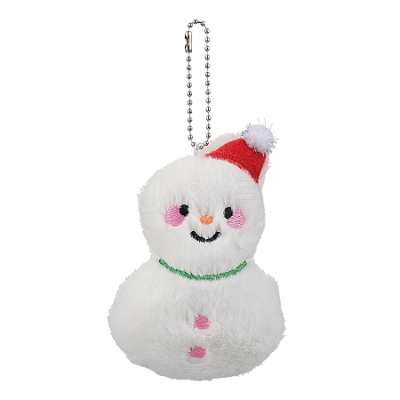 Christmas Theme Cloth Plush Doll Pendant Decorations HJEW-D030-01C-1