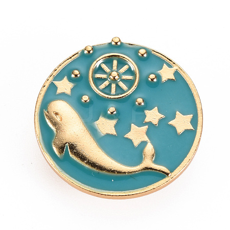 Alloy Enamel Brooches JEWB-S011-088-NR-1