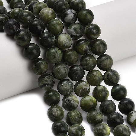 Natural Chinese Jade Beads Strands G-P626-10mm-01A-1