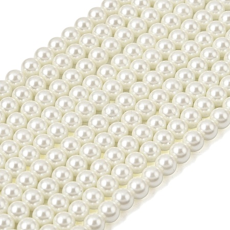 Eco-Friendly Dyed Glass Pearl Beads Strands HY-A008-6mm-RB002-1