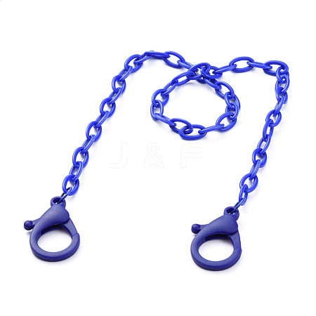 Personalized ABS Plastic Cable Chain Necklaces NJEW-JN03254-05-1