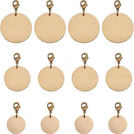 SUPERFINDINGS 12Pcs 3 Style Brass Pendants HJEW-FH0001-11-1