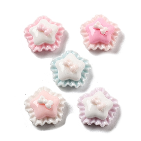 Cute Mini Cartoon Bowknot Series Resin Cabochons CRES-I037-04C-1