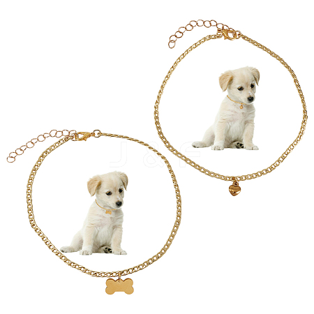 304 Stainless Steel Pendant Necklaces for Pet NJEW-DR00003-1