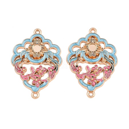 Alloy Enamel Cabochon Connector Settings AL-CBA8479-04KCG-1