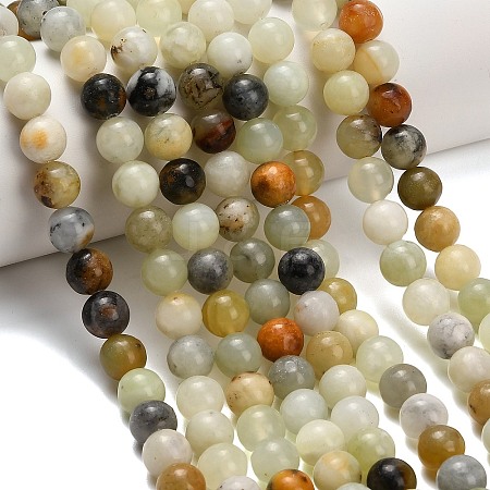 Natural Butter Jade Beads Strands G-C289-B03-8mm-1