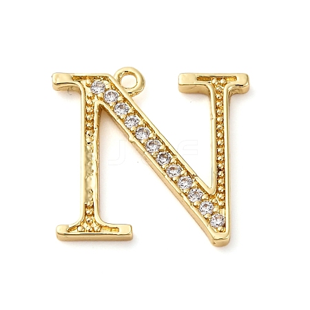 Rack Plating Brass Micro Pave Cubic Zirconia Pendant KK-H449-76G-04-1
