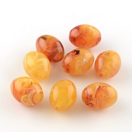 Oval Imitation Gemstone Acrylic Beads OACR-R049-08-1