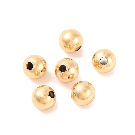 Eco-Friendly Brass Smooth Round Beads KK-D322-G-5mm-RS-1
