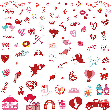 8 Sheets 8 Styles PVC Waterproof Wall Stickers DIY-WH0345-188-1