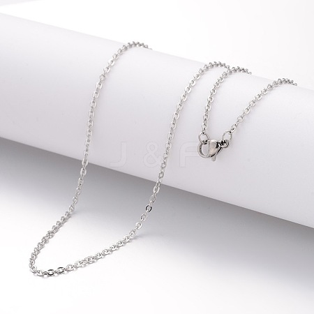 304 Stainless Steel Cable Chain Necklaces NJEW-H445-16P-1