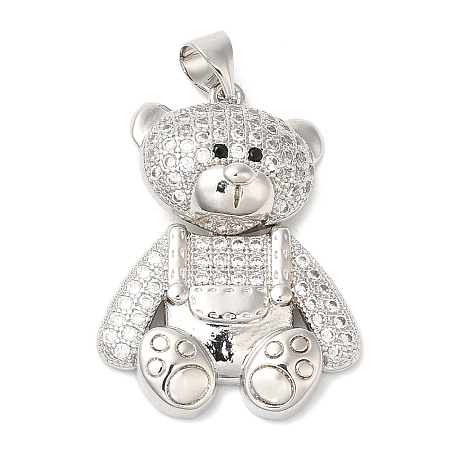 Brass with Cubic Zirconia Pendants KK-K340-01P-01-1