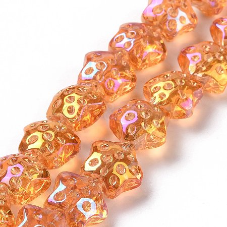 Transparent Electroplate Glass Beads Strands LS-GLAA-C025-01J-1