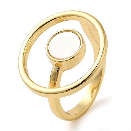 Shell Finger Ring for Women RJEW-Z060-01G-02-1