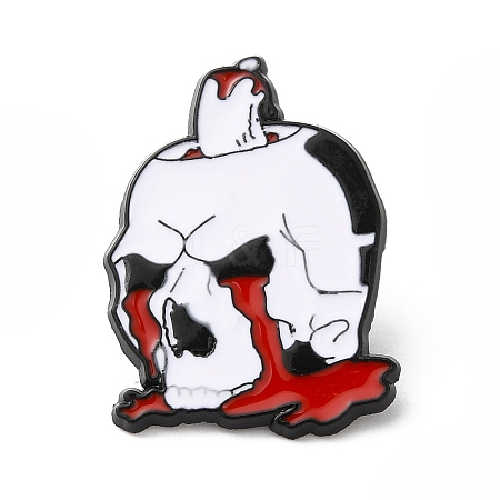 Halloween Alloy Enamel Brooch for Backpack Clothing JEWB-D015-02A-EB-1