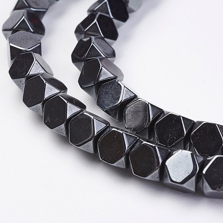 Non-magnetic Synthetic Hematite Beads Strands G-F396-19-6x6mm-1