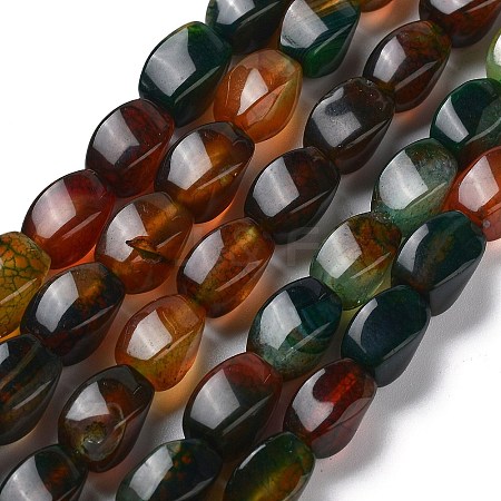 Natural Dragon Veins Agate Beads Strands G-G172-01M-1