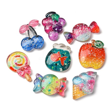 Opaque Resin Decoden Cabochons RESI-S07-11-1