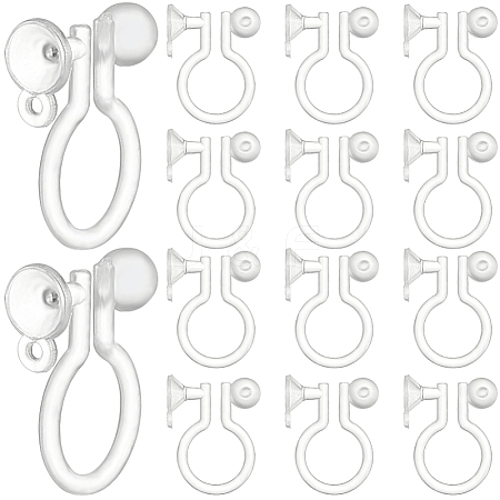 SOFPLATE 200Pcs Plastic Clip-on Earring Findings FIND-SP0001-04-1