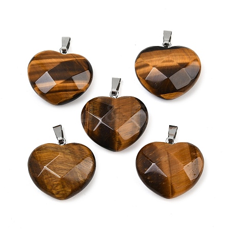 Natural Tiger Eye Pendants G-A281-02P-04-1