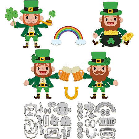 Saint Patrick's Day Carbon Steel Cutting Dies Stencils DIY-WH0309-1613-1