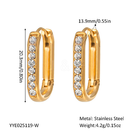 Elegant Stainless Steel Oval Hoop Earrings UE0817-2-1