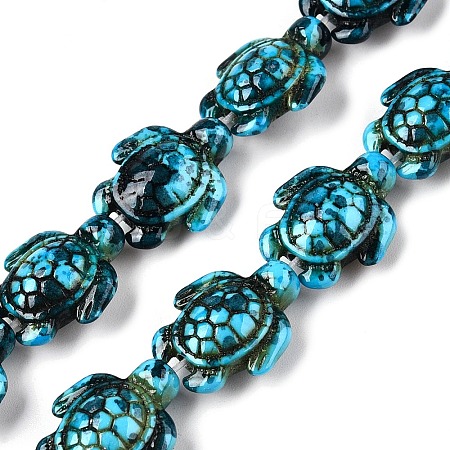 Synthetic Turquoise Dyed Beads Strands G-P507-05A-3-1