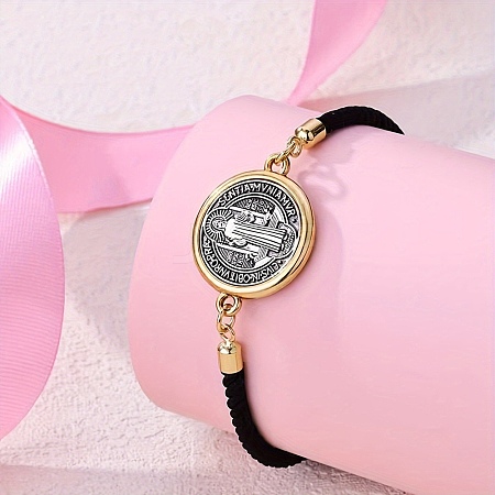 Alloy with Nylon Rope Slider Bracelets LS-BJEW-Z156-02G-02-1