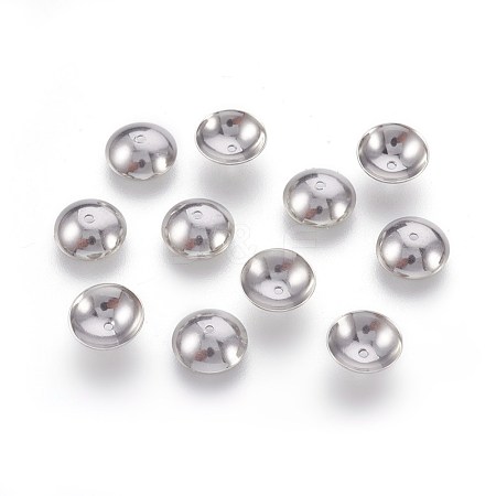 Non-Tarnish 201 Stainless Steel Bead Caps STAS-F188-16P-1