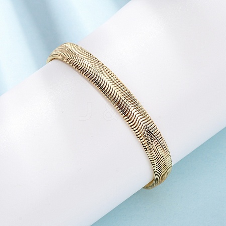 Brass Snake Chain Bracelets for Women BJEW-C140-25G-1