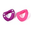 Opaque Opaque Spray Painted Acrylic Crystal Rhinestone Linking Rings OACR-T031-02M-2