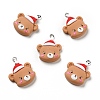 Christmas Opaque Resin Pendants RESI-G043-B08-1