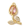 Brass Micro Pave Cubic Zirconia Pendants KK-I276-04G-04B-1