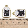 Printed 304 Stainless Steel Enamel Pendants SA-CBA1ED9-16G-03-3
